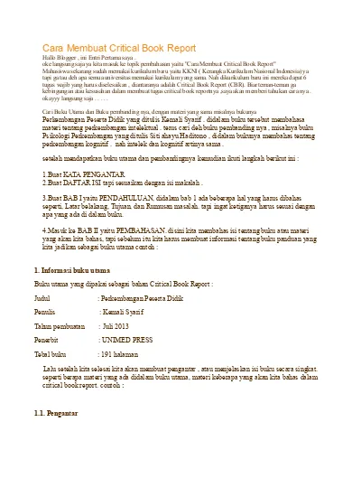 Detail Contoh Book Report Nomer 37