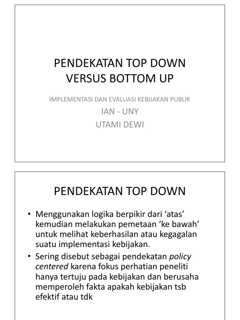 Detail Contoh Bottom Up Dan Top Down Nomer 3