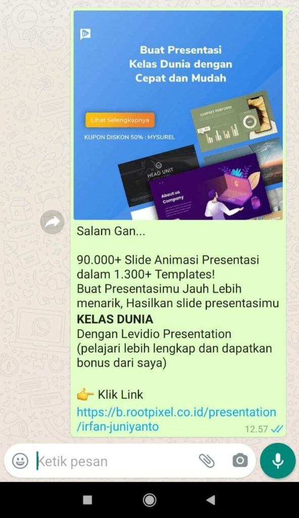 Detail Contoh Broadcast Whatsapp Menarik Nomer 3