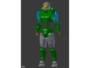 Detail Master Chief Anzug Nomer 15