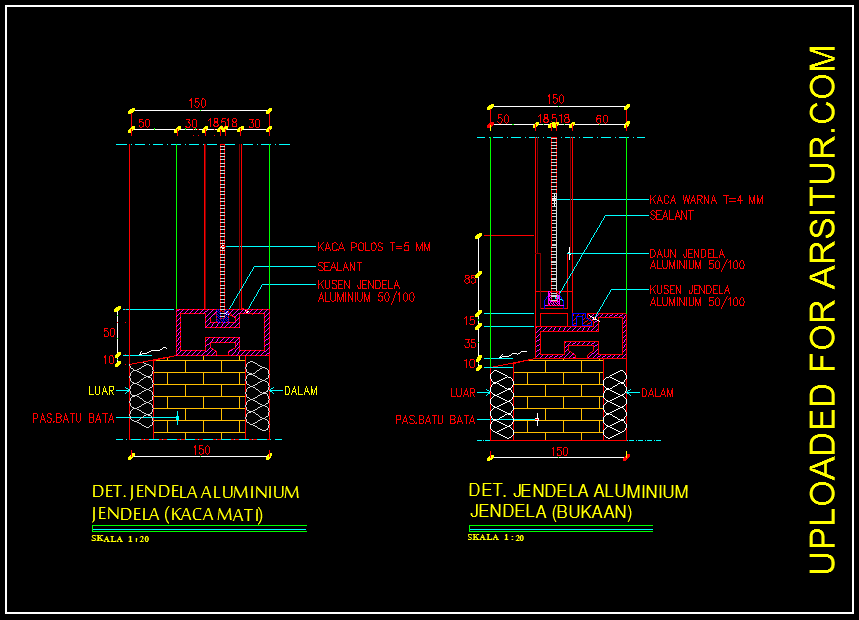 Detail Gambar Detail Kusen Aluminium Nomer 2