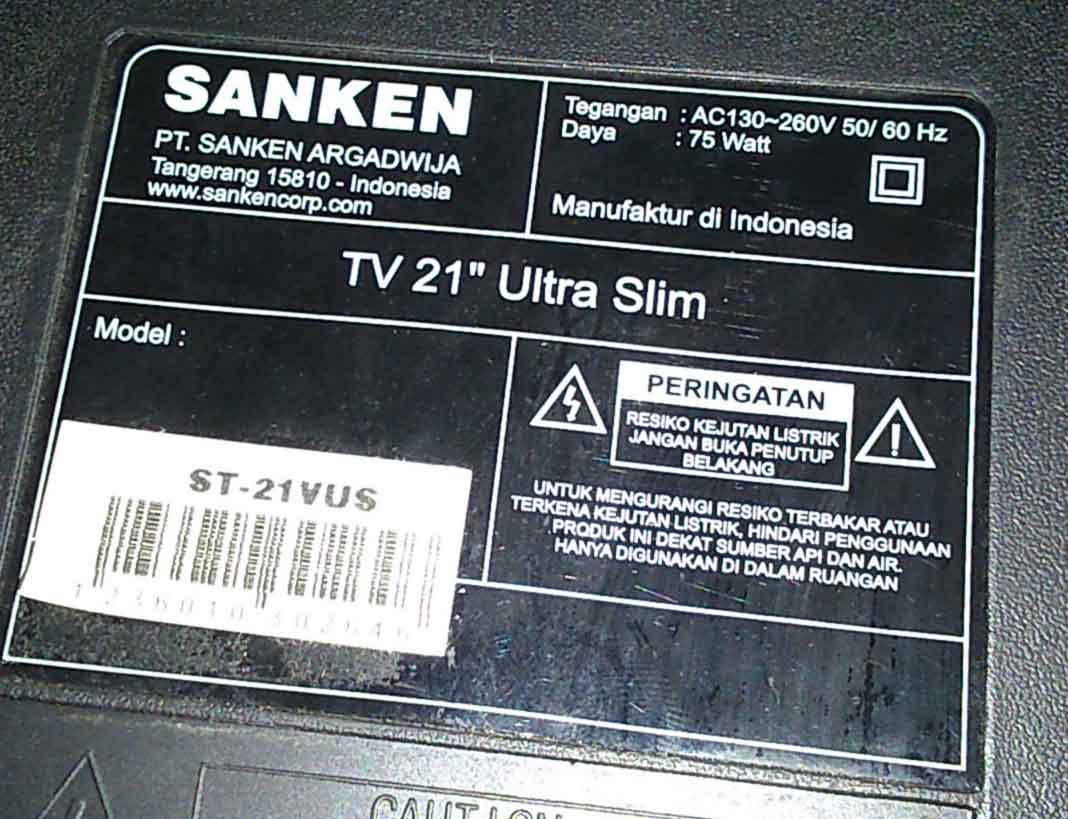 Detail Gambar Detail Mesin Tv Sanken 21inc Nomer 28