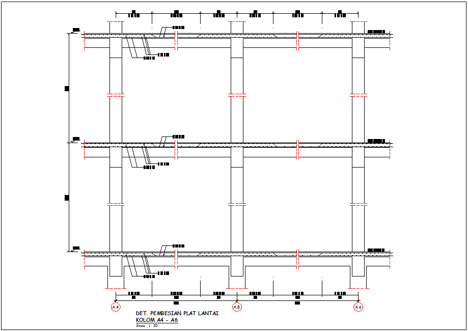 Detail Gambar Detail Plat Lantai Dwg Nomer 36