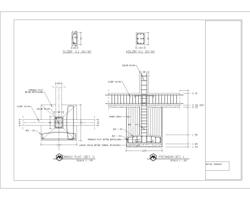 Detail Gambar Detail Pondasi Nomer 18