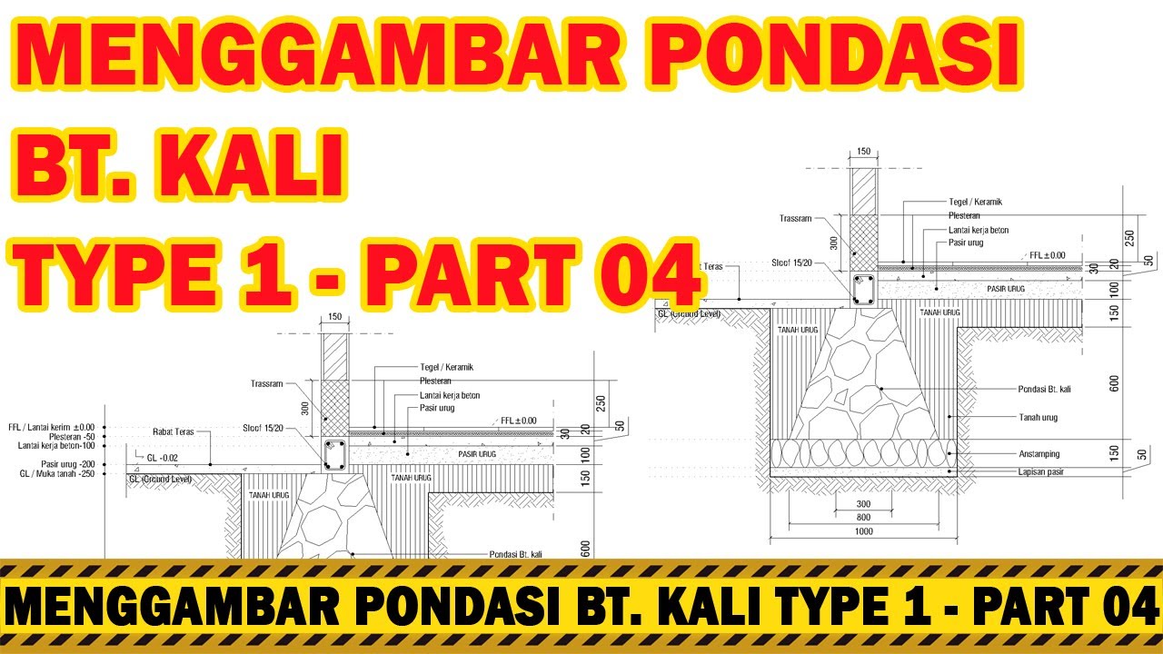 Detail Gambar Detail Pondasi Batu Kali Nomer 43