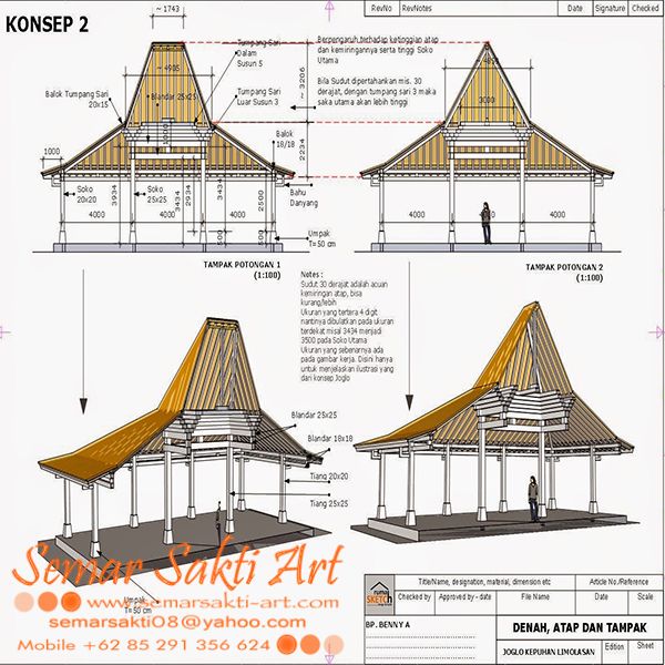 Detail Gambar Detail Rumah Jawa Dwg Nomer 13