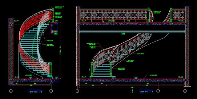 Detail Gambar Detail Tangga Rumah Dwg Nomer 15