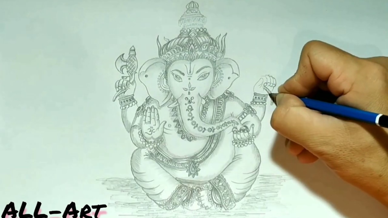 Detail Gambar Dewa Ganesha Sketsa Nomer 4