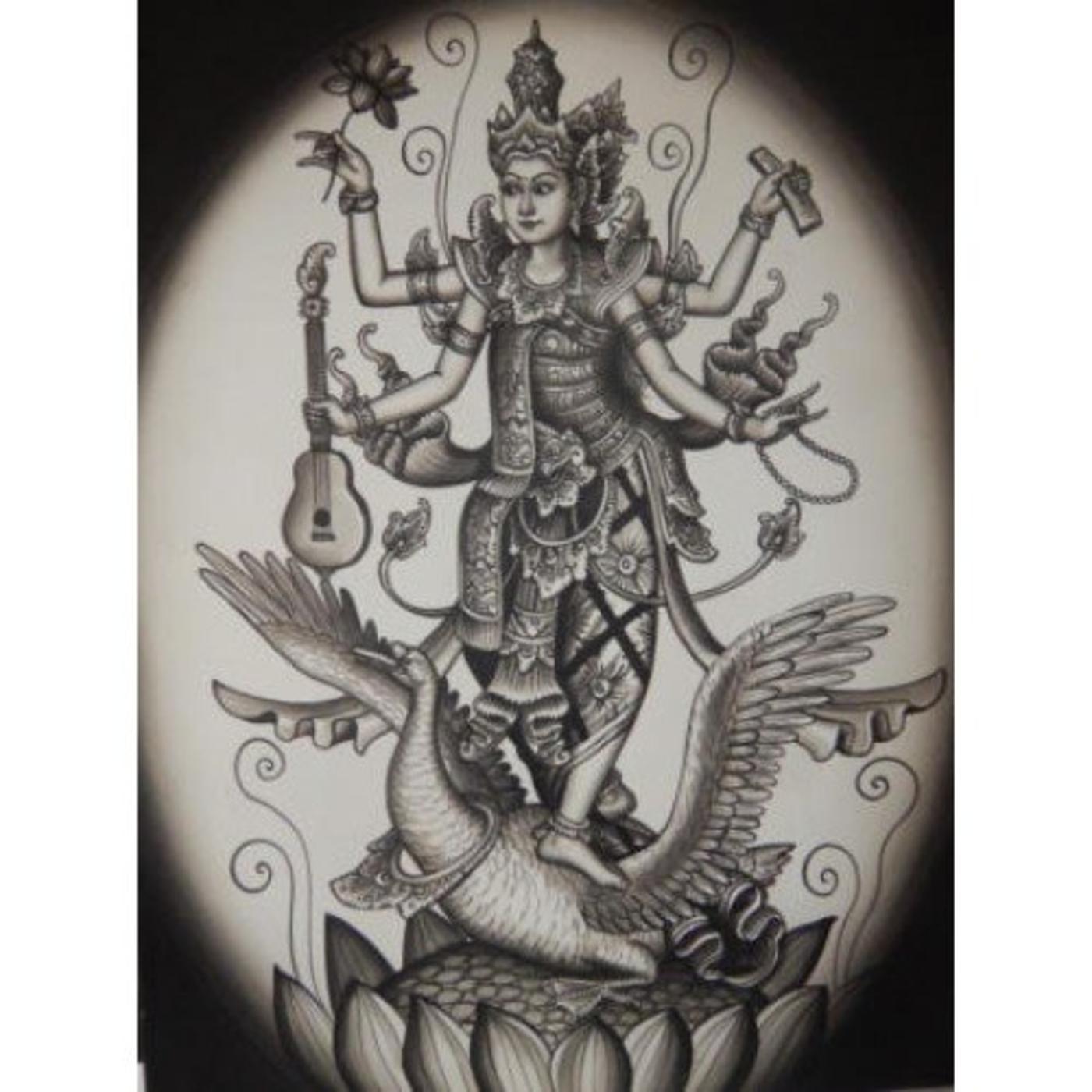 Detail Gambar Dewi Saraswati Bali Nomer 3