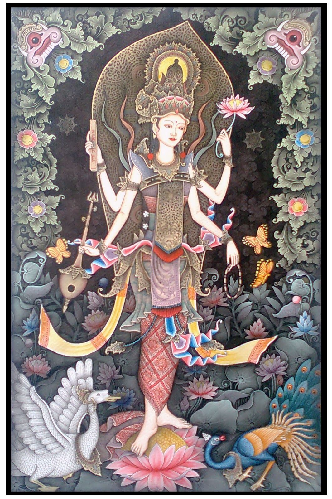 Gambar Dewi Saraswati Versi Bali - KibrisPDR