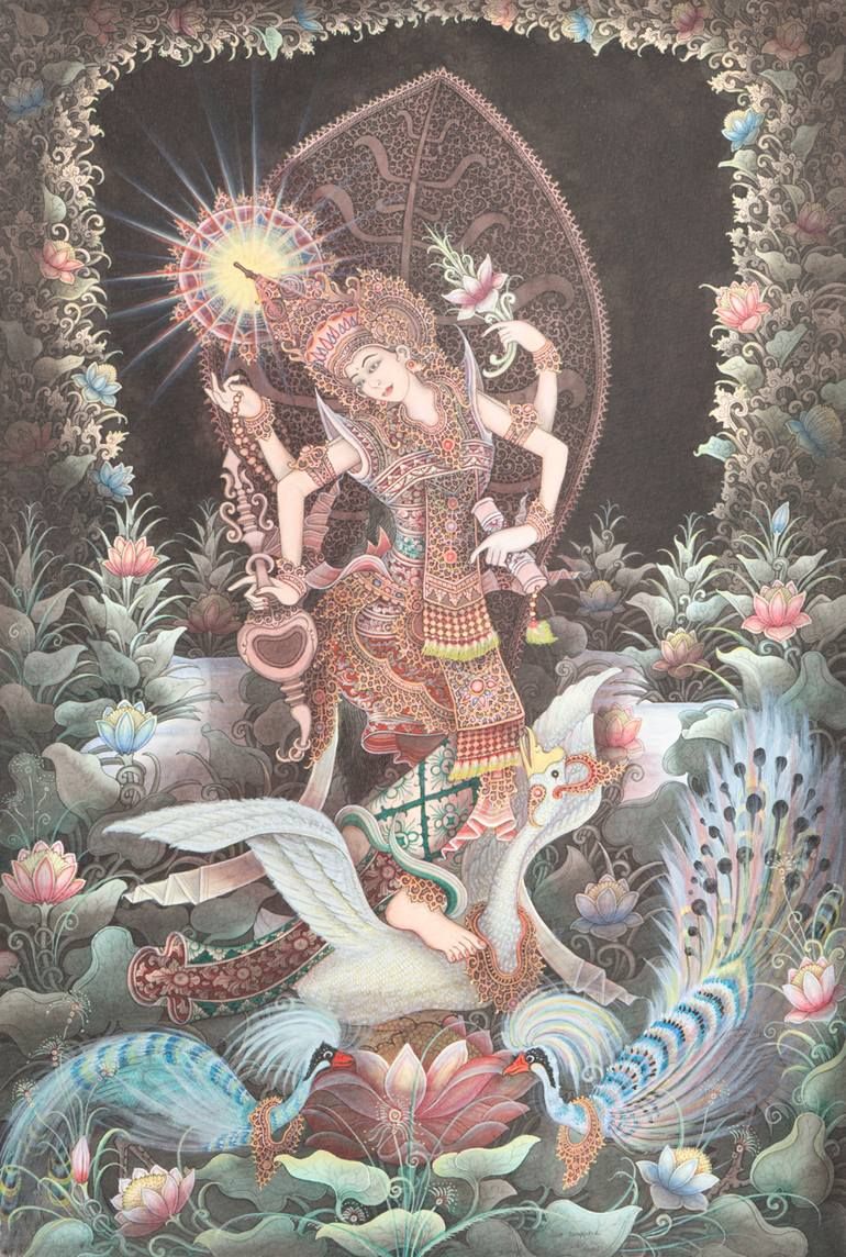 Detail Gambar Dewi Saraswati Versi Bali Nomer 5