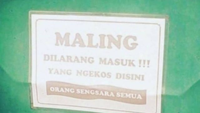 Detail Gambar Di Larang Maling Nomer 8