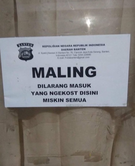 Detail Gambar Di Larang Maling Nomer 9