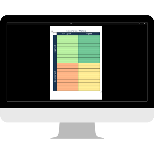 Detail Urgent Important Matrix Template Nomer 25