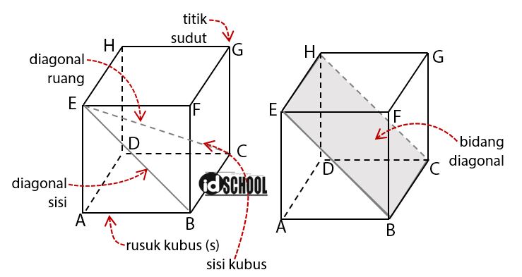 Detail Gambar Diagonal Sisi Kubus Nomer 20