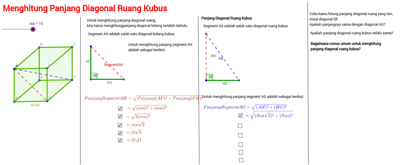 Detail Gambar Diagonal Sisi Kubus Nomer 27