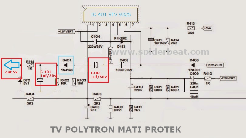 Detail Gambar Diagram Sekema Tv Polytron Slim21 Inchi Bagian Horisontal Nomer 16