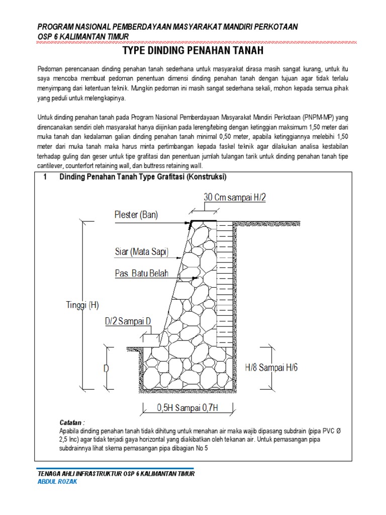 Detail Gambar Dinding Penahan Tanah Nomer 27