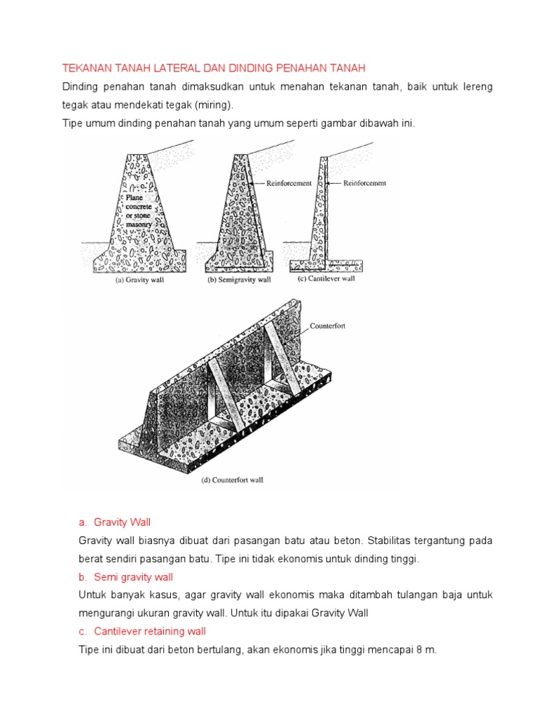 Detail Gambar Dinding Penahan Tanah Beton Nomer 30