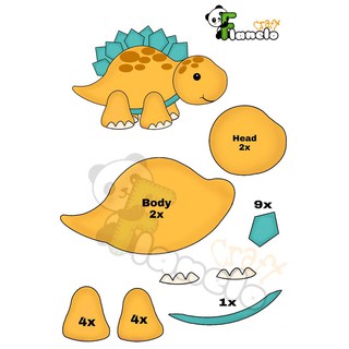 Detail Gambar Dinosaurus Dari Kain Flanel Nomer 14