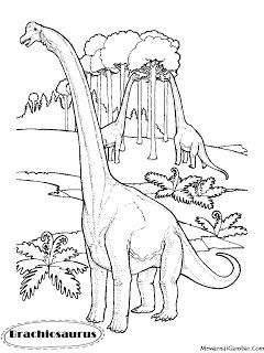 Detail Gambar Dinosaurus Hitam Putih Nomer 12