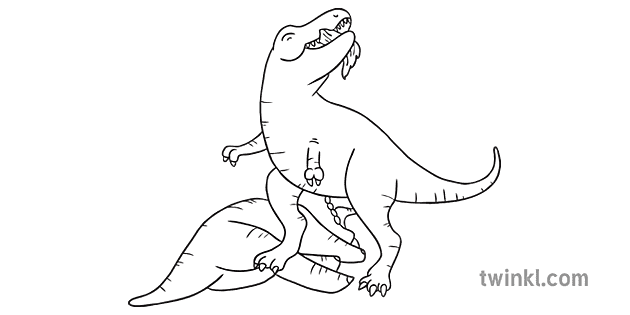 Detail Gambar Dinosaurus Hitam Putih Nomer 33