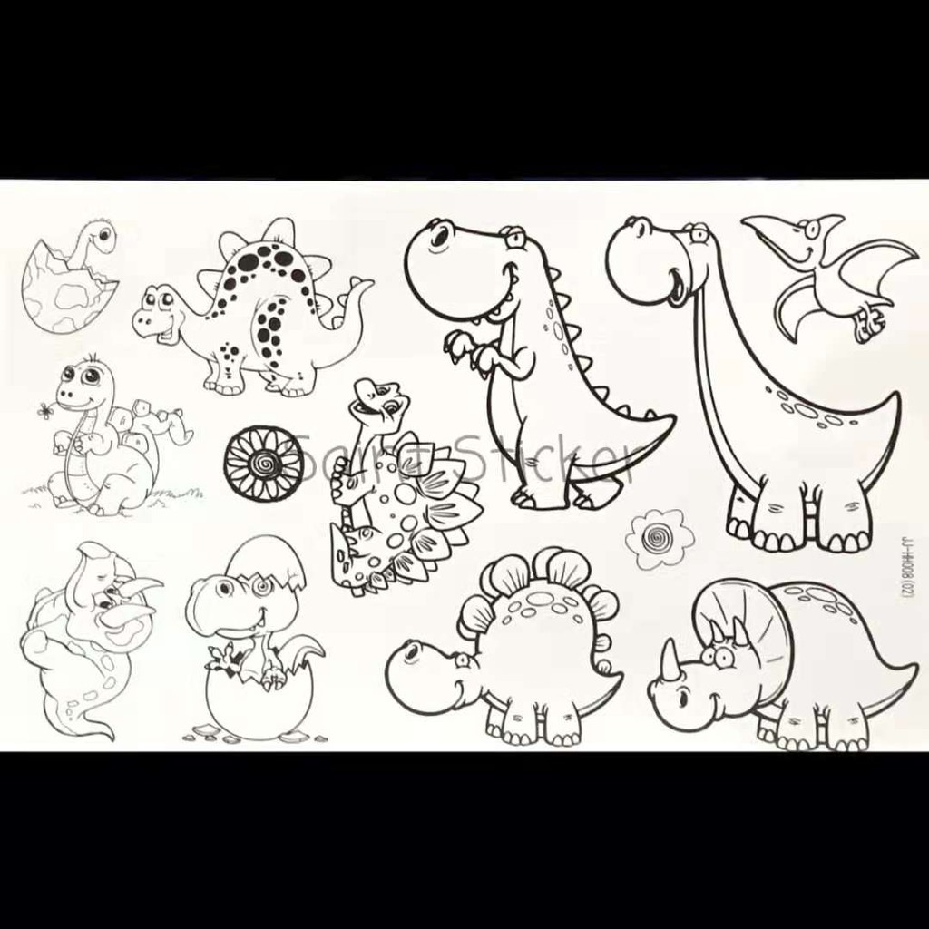 Detail Gambar Dinosaurus Hitam Putih Nomer 41