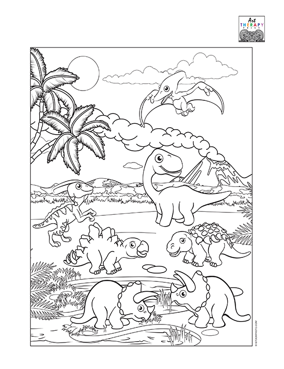 Detail Gambar Dinosaurus Untuk Diwarnai Nomer 15