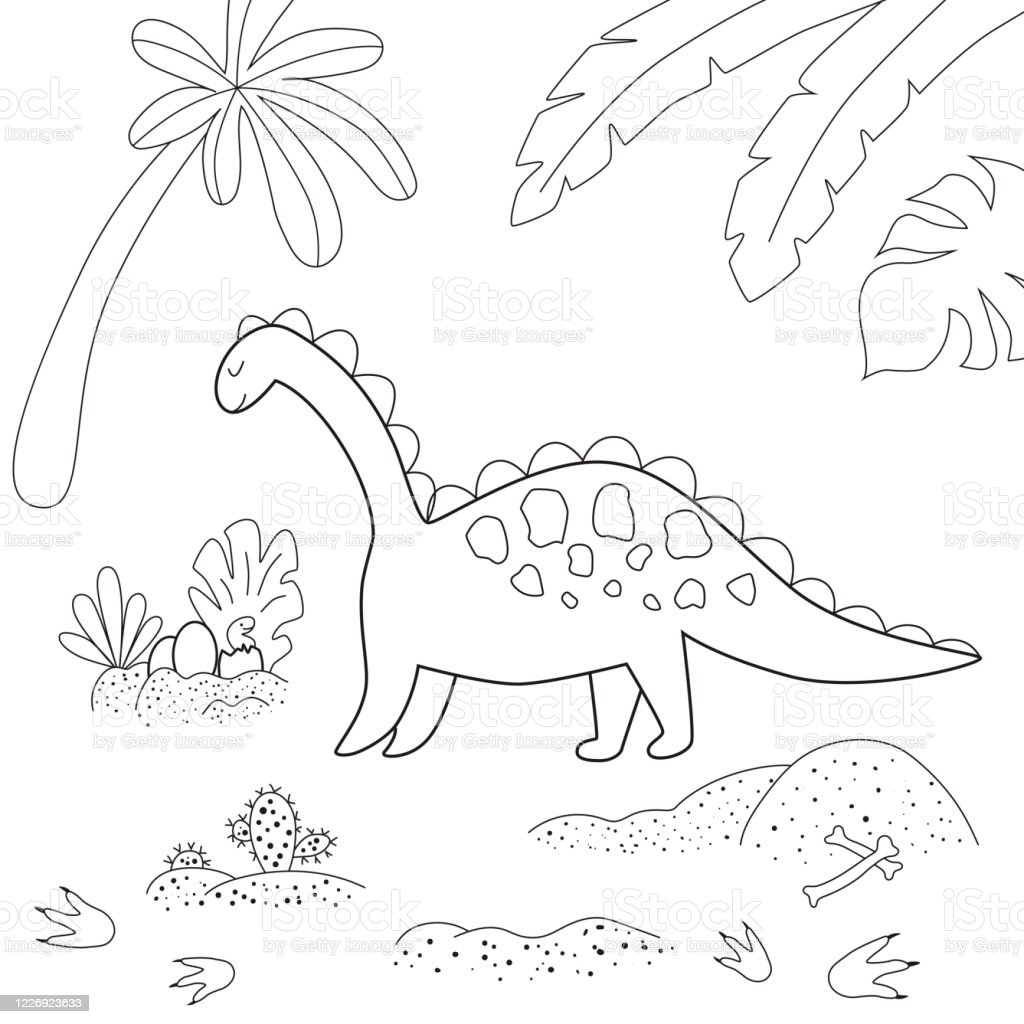 Detail Gambar Dinosaurus Untuk Diwarnai Nomer 7