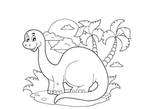 Detail Gambar Dinosaurus Untuk Diwarnai Nomer 8