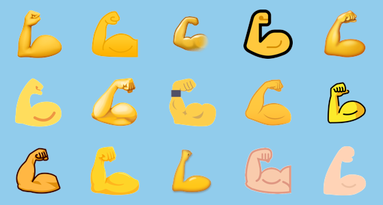 Muscle Emoji Text - KibrisPDR