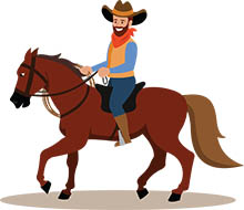 Detail Cowboy On Horse Clipart Nomer 9