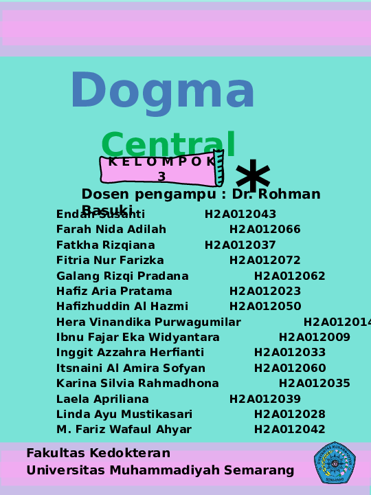 Detail Gambar Dogma Sentral Genetika Molekuler Nomer 35