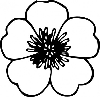 Detail Tulip Clipart Black And White Nomer 17