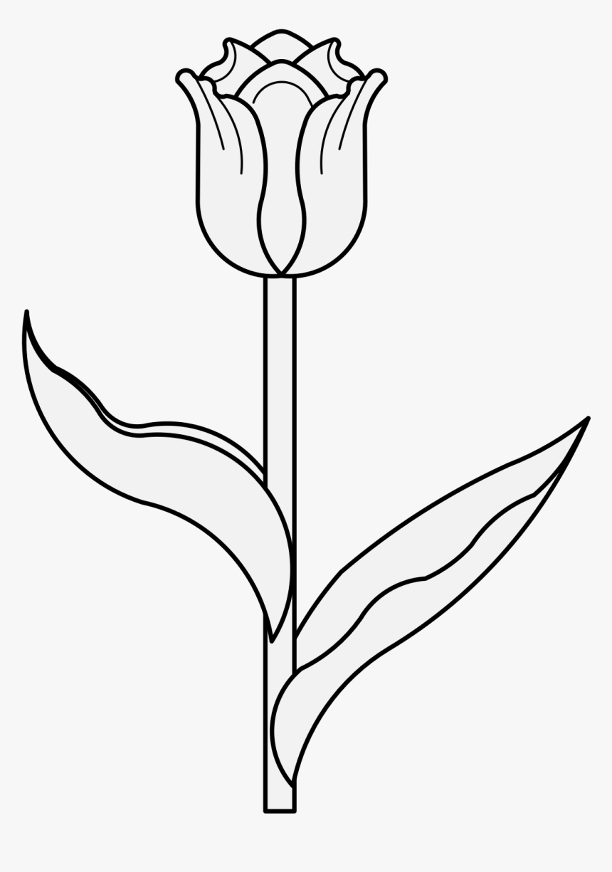 Detail Tulip Clipart Black And White Nomer 4