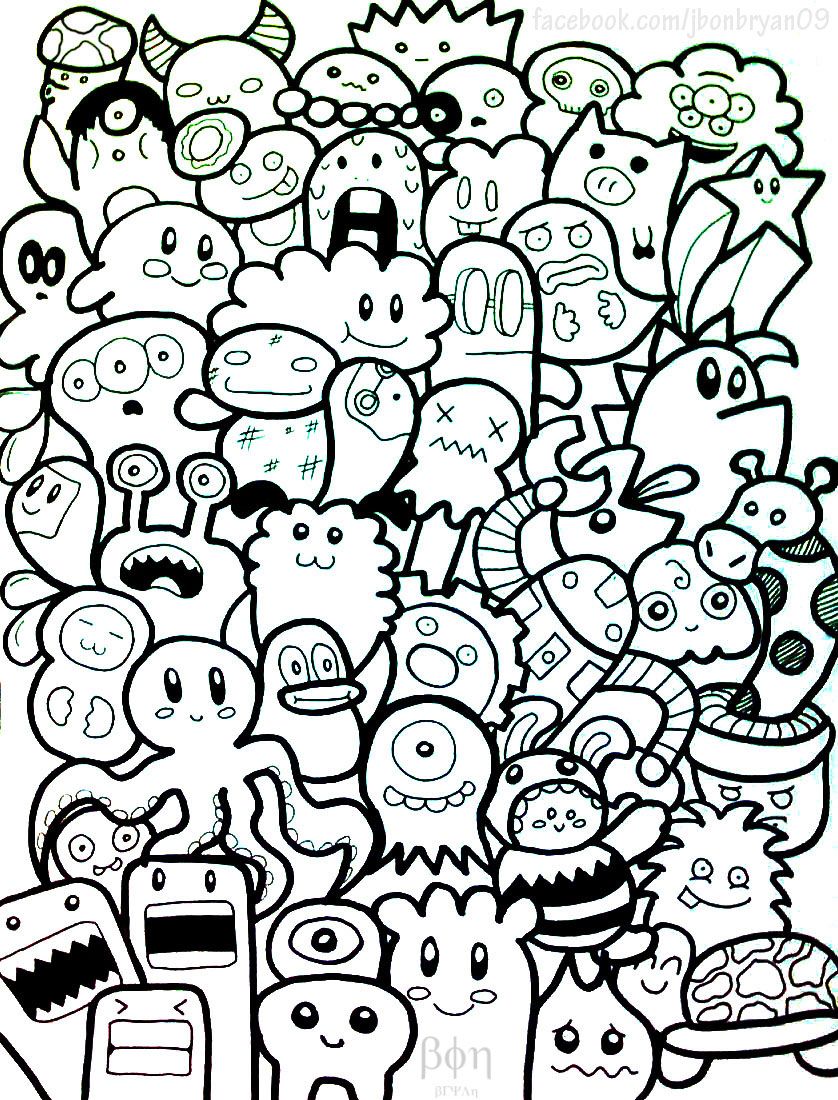 Download Gambar Doodle Art Monster Nomer 2