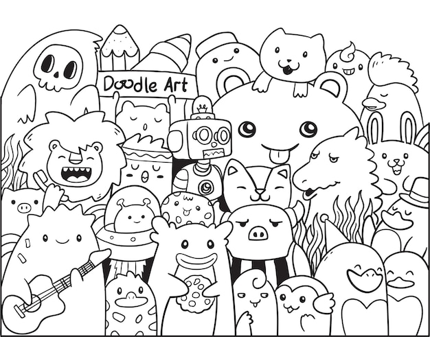 Detail Gambar Doodle Art Monster Nomer 22