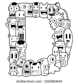 Detail Gambar Doodle Art Monster Nomer 27