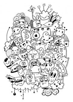 Detail Gambar Doodle Art Monster Nomer 29