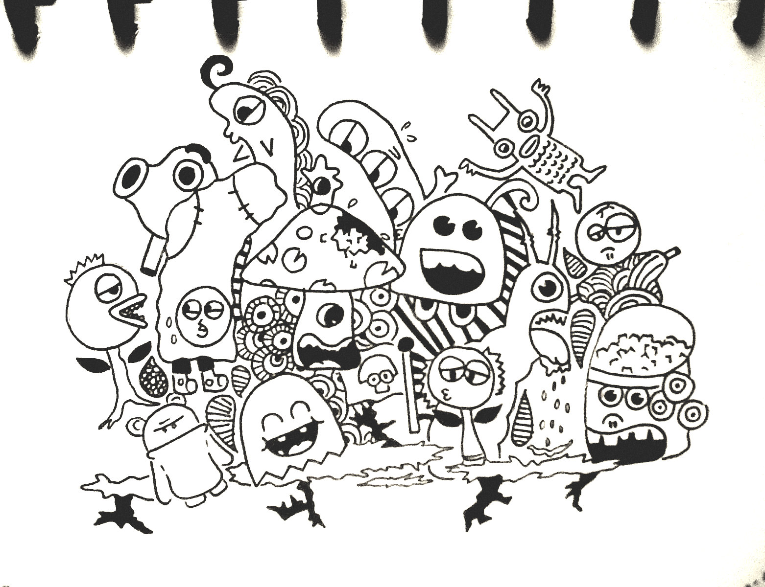 Detail Gambar Doodle Art Monster Nomer 33