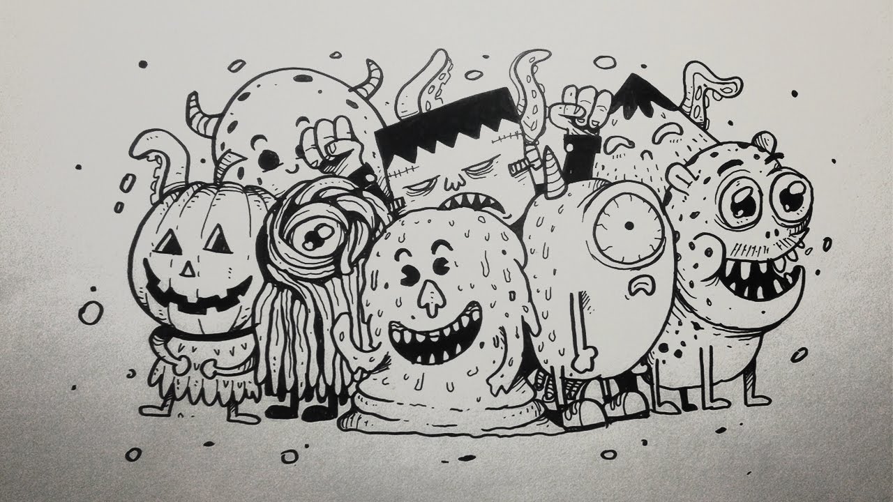 Detail Gambar Doodle Art Monster Nomer 45