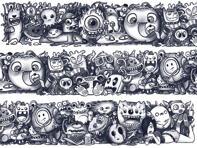 Detail Gambar Doodle Art Monster Nomer 50