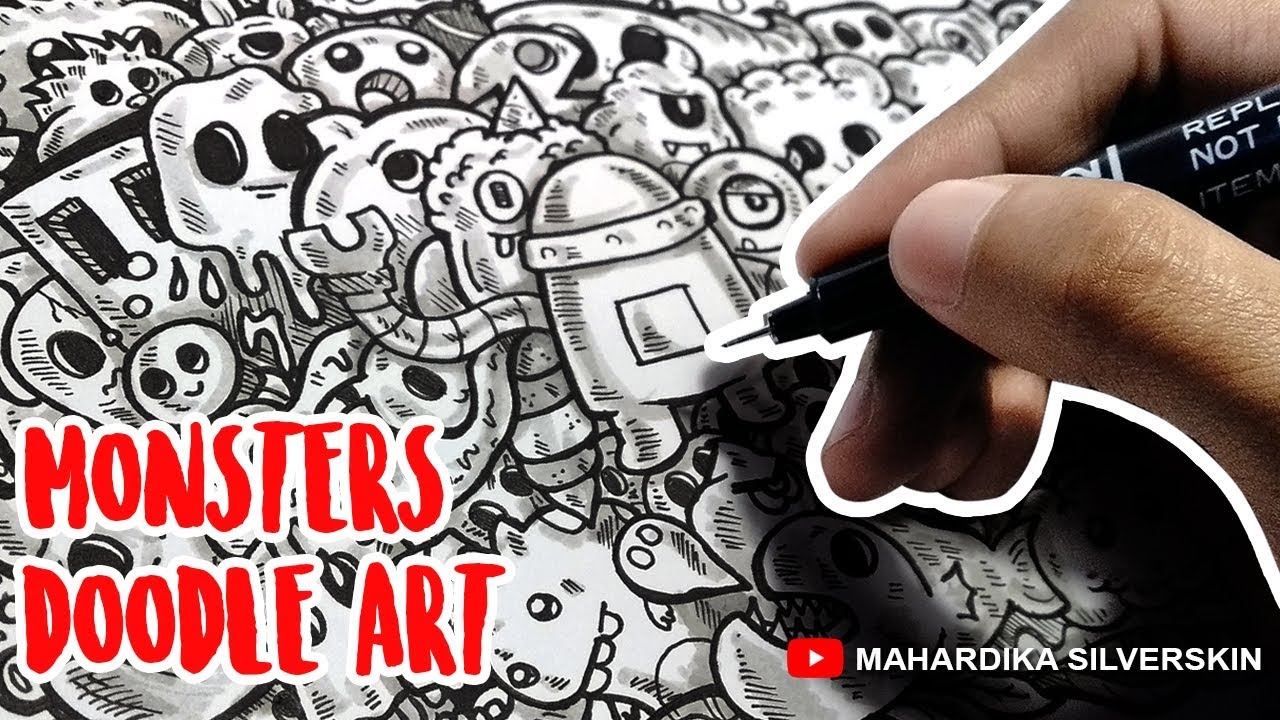 Detail Gambar Doodle Art Monster Nomer 56