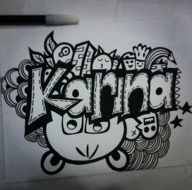 Detail Gambar Doodle Art Nama Nomer 37