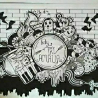 Detail Gambar Doodle Art Nama Nomer 5