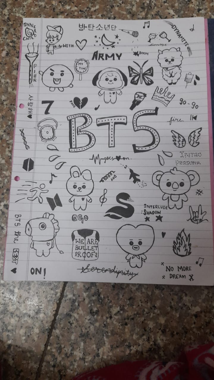 Detail Gambar Doodle Bts Nomer 13