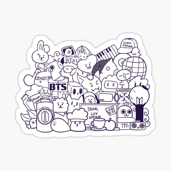 Detail Gambar Doodle Bts Nomer 19