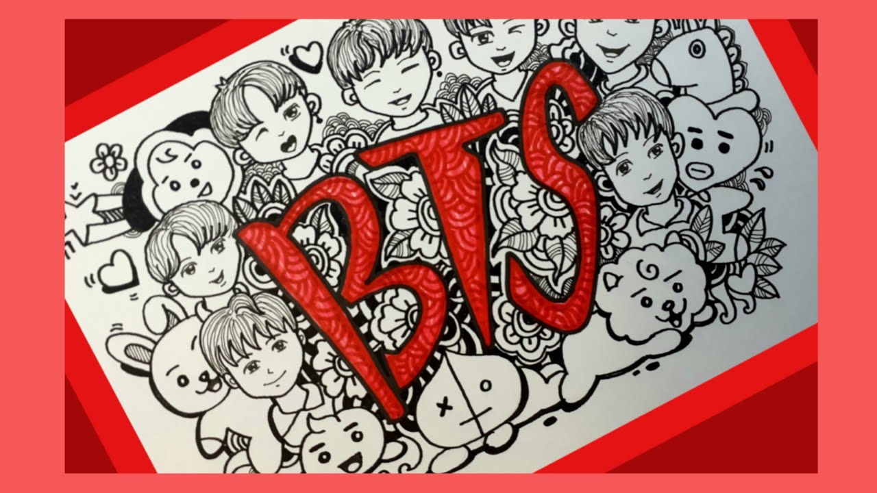 Detail Gambar Doodle Bts Nomer 27