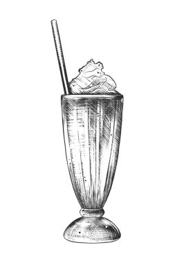 Detail Gambar Doodle Eskrim Milkshake Di Dalam Cup Nomer 22