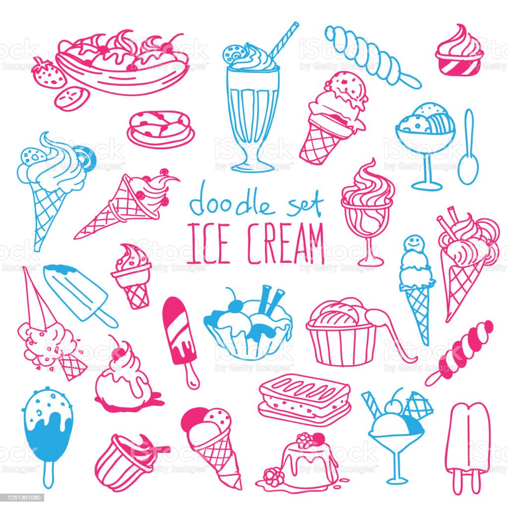 Detail Gambar Doodle Eskrim Milkshake Di Dalam Cup Nomer 36